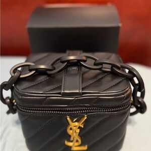 GWP YSL Black Quilted Vanity Crossbody Bag